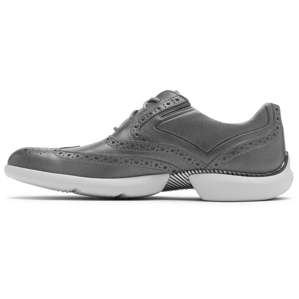 Rockport Lace Up For Mens Grey - Total Motion Advance Wingtip - EW0137542